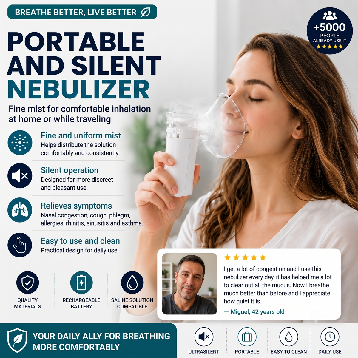 AirMist Pro™ — Portable Silent Nebulizer
